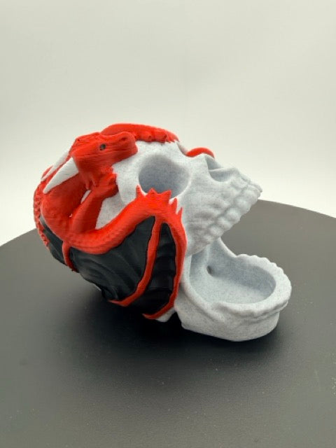 Skull with Dragon Dice Tower