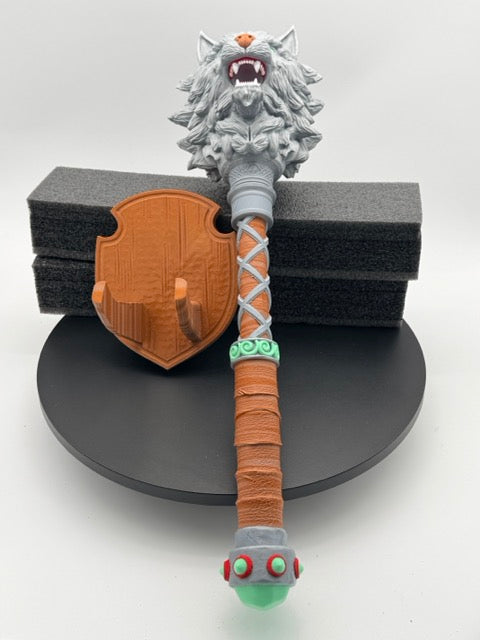 Savage Direwolf War Mace & Wall Display Plaque