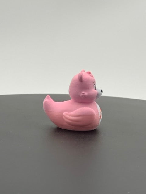 Pink Rainbow Belly Bear Duck