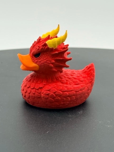 Crimson Inferno Dragon Dashboard Duck