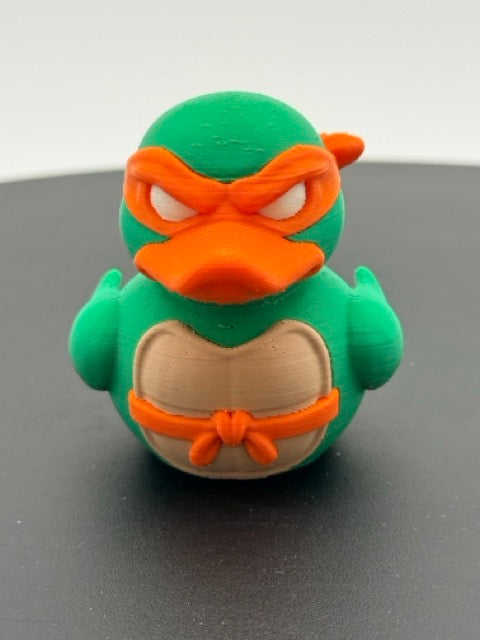 The Pizza-Loving Turtle Duck – Orange Masked Party Hero