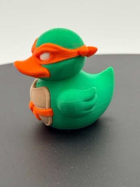 The Pizza-Loving Turtle Duck – Orange Masked Party Hero