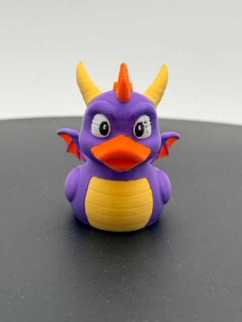 Retro Purple Dragon Duck