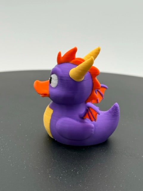 Retro Purple Dragon Duck