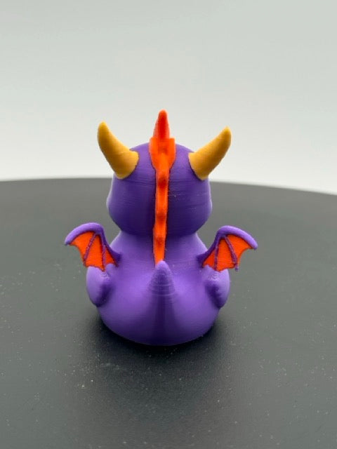 Retro Purple Dragon Duck