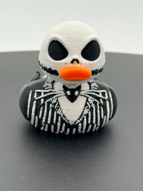 Pumpkin King Halloween Skeleton Duck