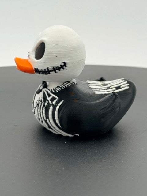 Pumpkin King Halloween Skeleton Duck