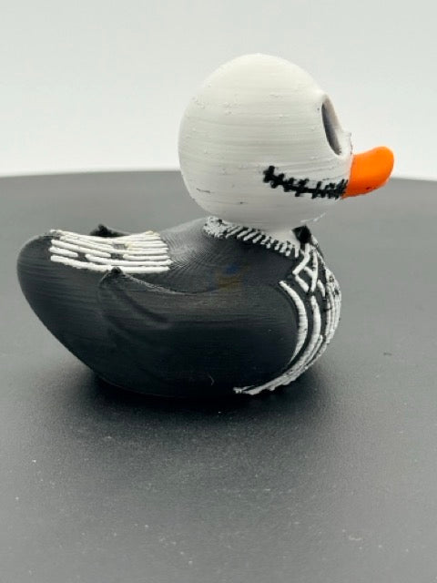 Pumpkin King Halloween Skeleton Duck