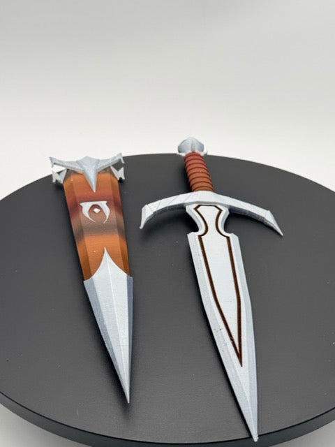 Daedric Lord's Mythic Dagger & Sheath Prop