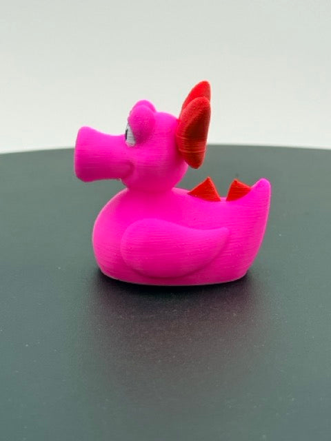 Pink Bow Dinosaur Duck
