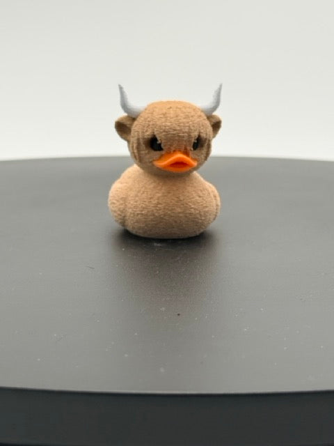 Shaggy Highland Cow Dashboard Duck