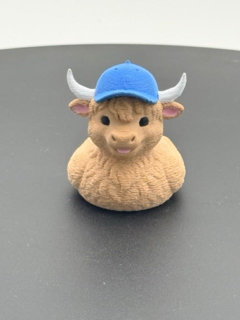 Baseball Cap Highland Calf Dashboard Duck