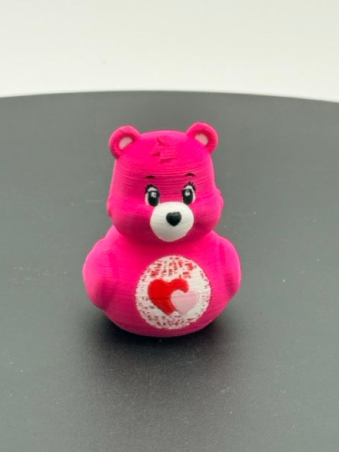Pink Twin Heart Bear Duck