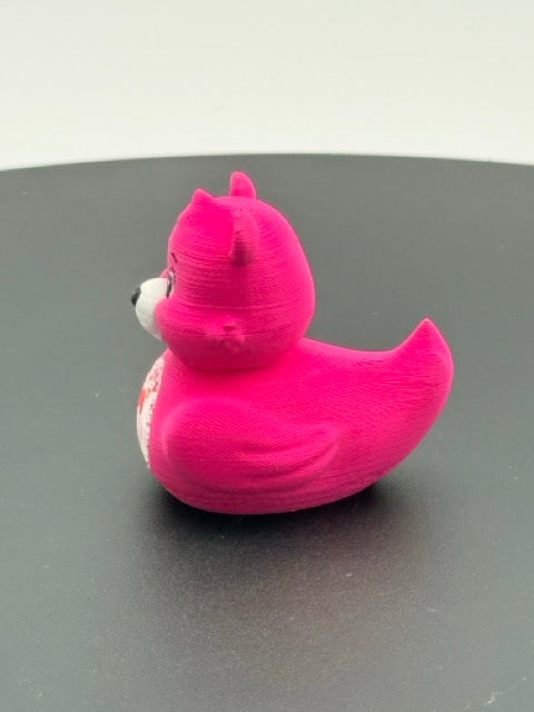 Pink Twin Heart Bear Duck