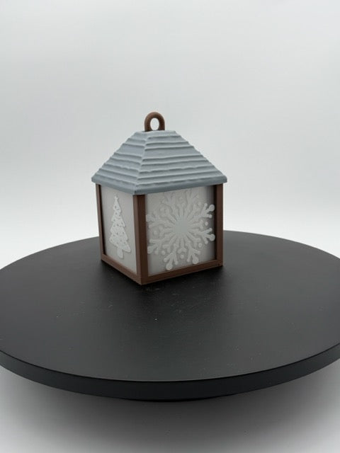 Holiday Lantern with 4 Interchangeable Panels (LED Tea Light)