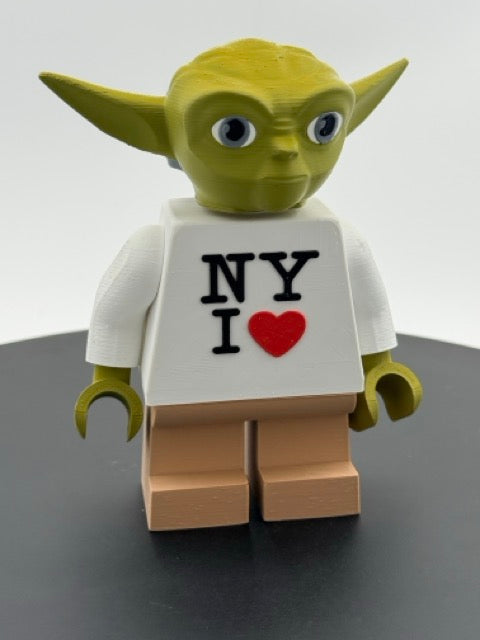 Wise Green Alien I Love NY Block Figure