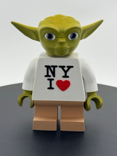 Wise Green Alien I Love NY Block Figure